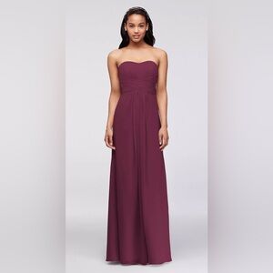 Davids Bridal Wine Red Size 0 Formal Dress